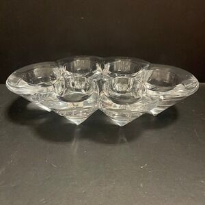 Heavy Glass Candle Votive Holder Villeroy & Boch Vintage Cone Base